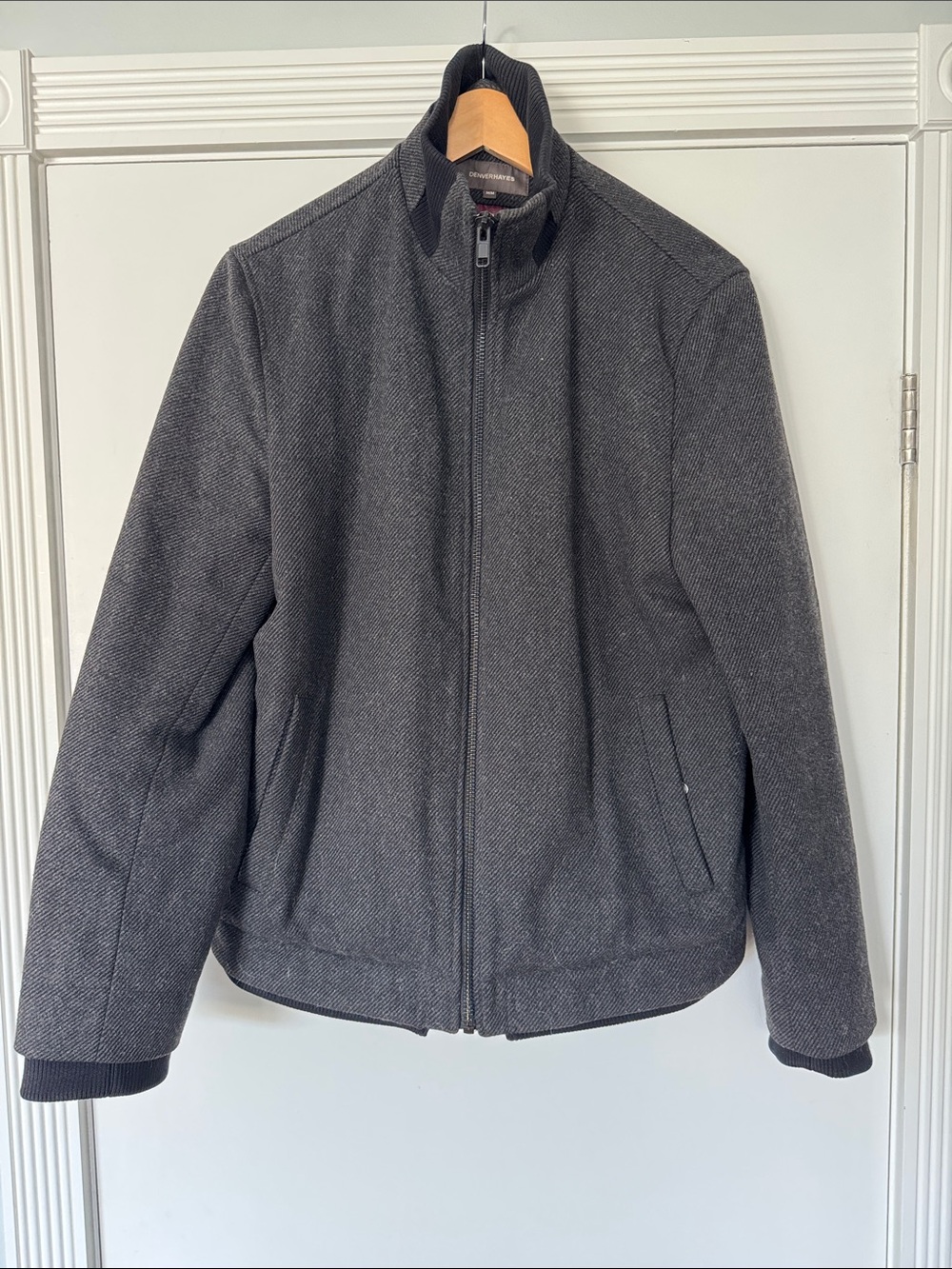 Denver Hayes Charcoal Zip-Up Bomber Jacket